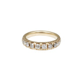 Inanna Ring with Grey Diamonds in 18k Warm White Gold