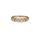 Inanna Ring with Grey Diamonds in 18k Warm White Gold