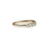 Inanna Ring with Grey Diamonds in 18k Warm White Gold