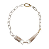 Silver and Antler Chunky Link Necklace