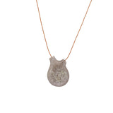 Carved Organic-Shaped Antler Necklace