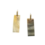 Mother of Pearl Rectangle Earrings with Brass