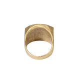 Round Brass Ring with Mother-of-pearl Inlay