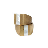 Brass Ring with Mother-of-pearl Inlay