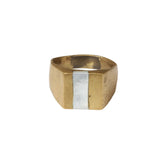 Brass Ring with Mother-of-pearl Inlay