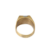 Brass Ring with Mother-of-pearl Inlay