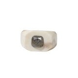 Carved Antler Ring with Labradorite
