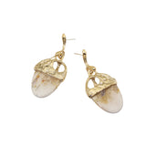 Agate Grotto Earrings in Bronze