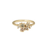 Multi Diamond Barnacle Ring in 18k Gold