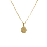 Rosecut Teardrop Salt & Pepper Diamond Sleeping Necklace in 18k Yellow Gold