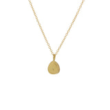 Rosecut Teardrop Icy Diamond Sleeping Necklace in 18k Yellow Gold