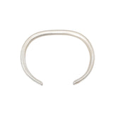 Plain Men's Cuff with (1) White Diamond in Brushed Silver