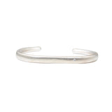 Plain Men's Cuff with (1) White Diamond in Brushed Silver