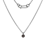 Dot Charm Necklace in Oxidized Silver