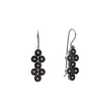 Multi-dot Diamond Earrings in Oxidized Silver