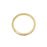 Narrow Silk Textured Band in 18k Yellow Gold