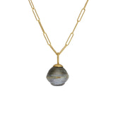 Galaxy Pearl Pendant in 18k Yellow Gold - Forgotten Pearl