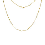 Extra Elongated Silk Link Chain in 18k Yellow Gold
