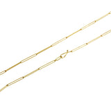 Extra Elongated Silk Link Chain in 18k Yellow Gold