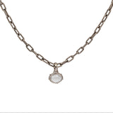 Diamond Slice Pendant in 18k Palladium Gold