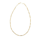 Trombone Necklace with Diamonds in 18k Yellow Gold