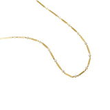 Trombone Necklace with Diamonds in 18k Yellow Gold
