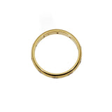 4mm Heavy Cloak Band with Diamonds in 18k Yellow Gold