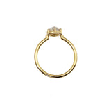 Rose Nouveau Solitaire Solitaire Ring in 18k Yellow Gold