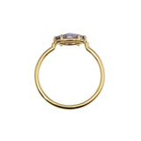 Sapphire Solitaire Ring in 18k Yellow Gold