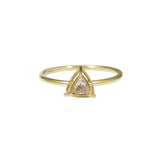 Antique Diamond Solitaire Ring in 18k Yellow Gold