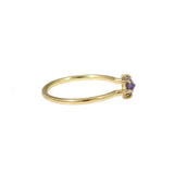 Sapphire Solitaire Ring in 18k Yellow Gold