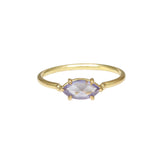 Sapphire Solitaire Ring in 18k Yellow Gold