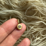 4mm Champagne Diamond Pendant in 18k Yellow Gold