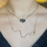 Snake Hook Necklace in 14k Gold
