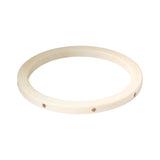 Fossilized Walrus Flat Bangle with 8 Inset Champagne Diamonds in 18k Gold