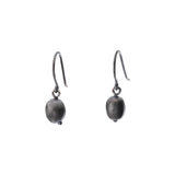 Oxidized Silver "Pearl" Earrings