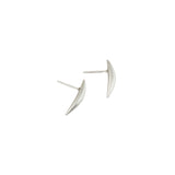Silver Crescent Spike Post Earrings
