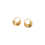 Tiny Gold Crescent Moon Hoop Earrings