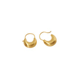 Tiny Gold Crescent Moon Hoop Earrings