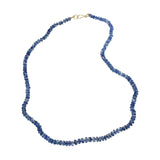 Dark Blue Kyanite Beaded Necklace - 18.5"