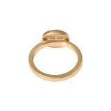*Oval Rustic Rose Cut Diamond Ring in 14 Yellow Gold