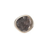 Salt and Pepper Diamond Slice Ring in 18k Palladium White Gold