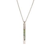 Adaptation Plate Necklace with Elbaite in Silver - 29"