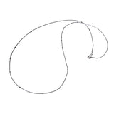 Diamond Droplets Necklace with Black Diamonds in Oxidized Silver - 34"