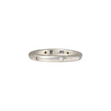 2.5mm Modeled Band in Silver with White & Cognac Diamonds