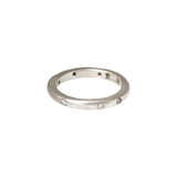 2.5mm Modeled Band in Silver with White & Cognac Diamonds