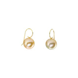 Large Round South Sea Pearl Earrings with 18k Gold Earwires