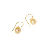 Small Round South Sea Pearl Earrings with 18k Gold Earwires