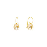 Small Round South Sea Pearl Earrings with 18k Gold Earwires