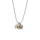 Grey Tahitian Pearl Pendant with Silver Bail and Small Stamp